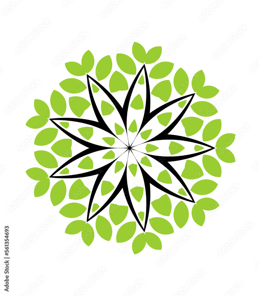 Green flower, plant vector design Green flower, plant vector design