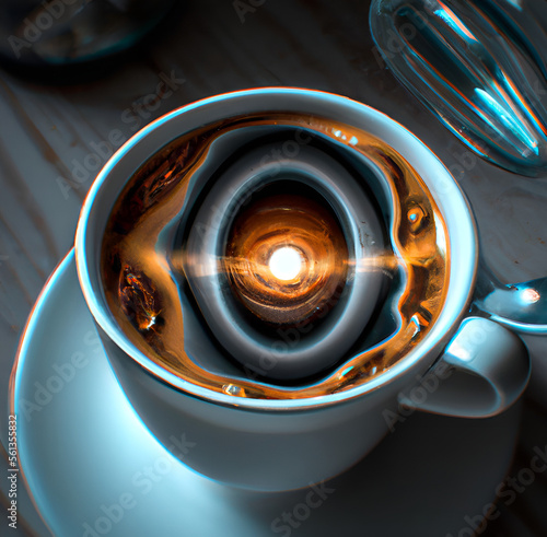 Obraz na płótnie A special cup of coffee digital art w salonie