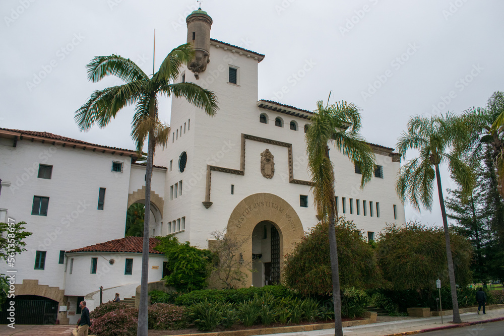 Fototapeta premium Santa Barbara, California, USA, Santa Barbara Courthouse