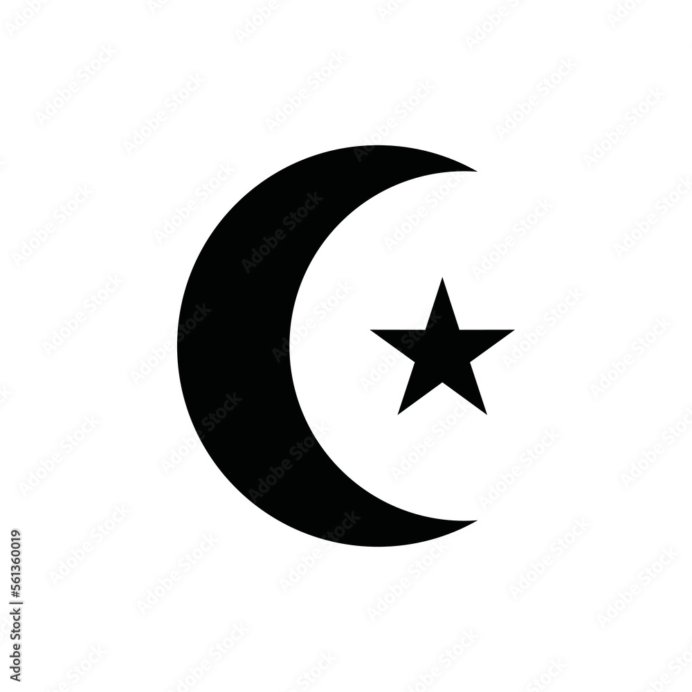 Icon Mubarak Vector Concept Design Arabic, moon and star eid mubarak concept flat design islamic Icon Mubarak Vector Concept Design Arabic, moon and star eid mubarak concept flat design islamic