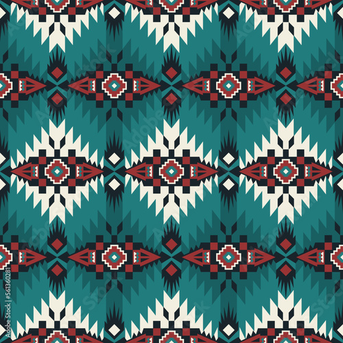 Native Southwest American, Indian, Aztec, Navajo seamless pattern. Geometric design.