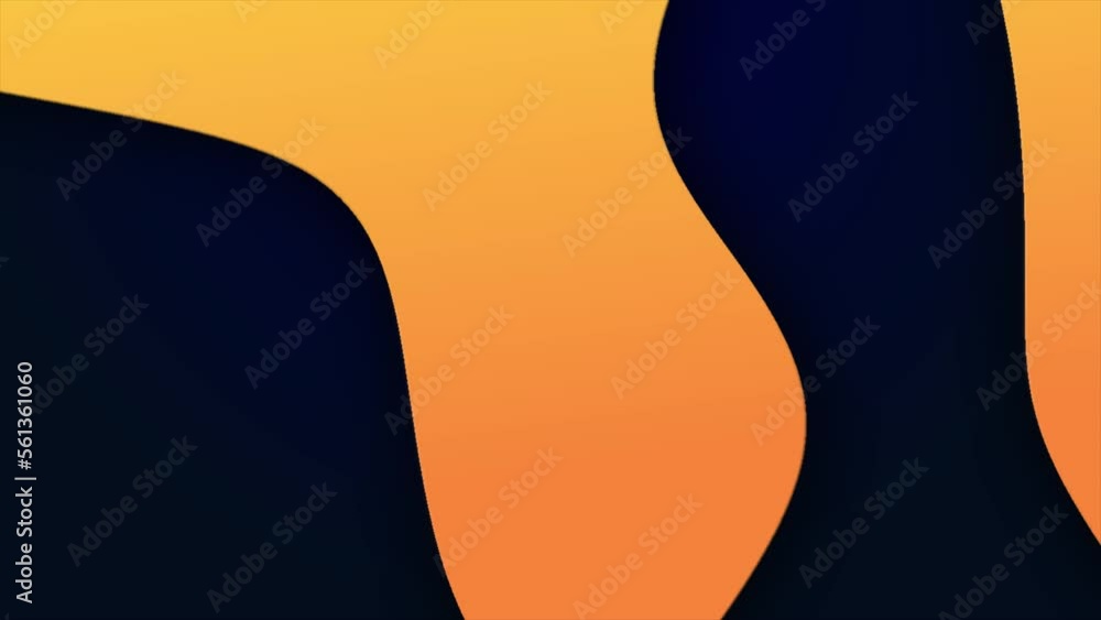 Orange Gradient Shape Animation On dark Background, Liquid Gradient