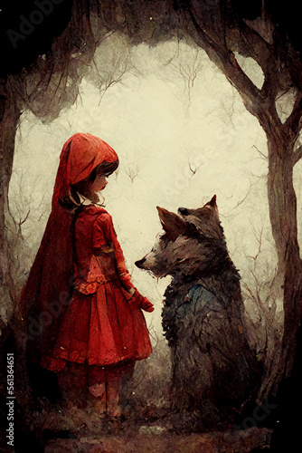 Little Red Riding Hood, created with generative AI