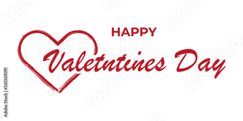 Wallpaper Mural Happy Valentine's Day . Valentines day background with hear. Vector illustration. Flat design. letering . 10 eps Torontodigital.ca