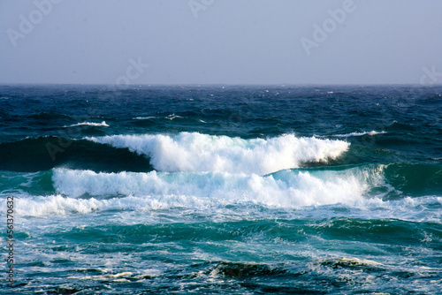 Large waves crashing in the ocean on Florida's gulf coast