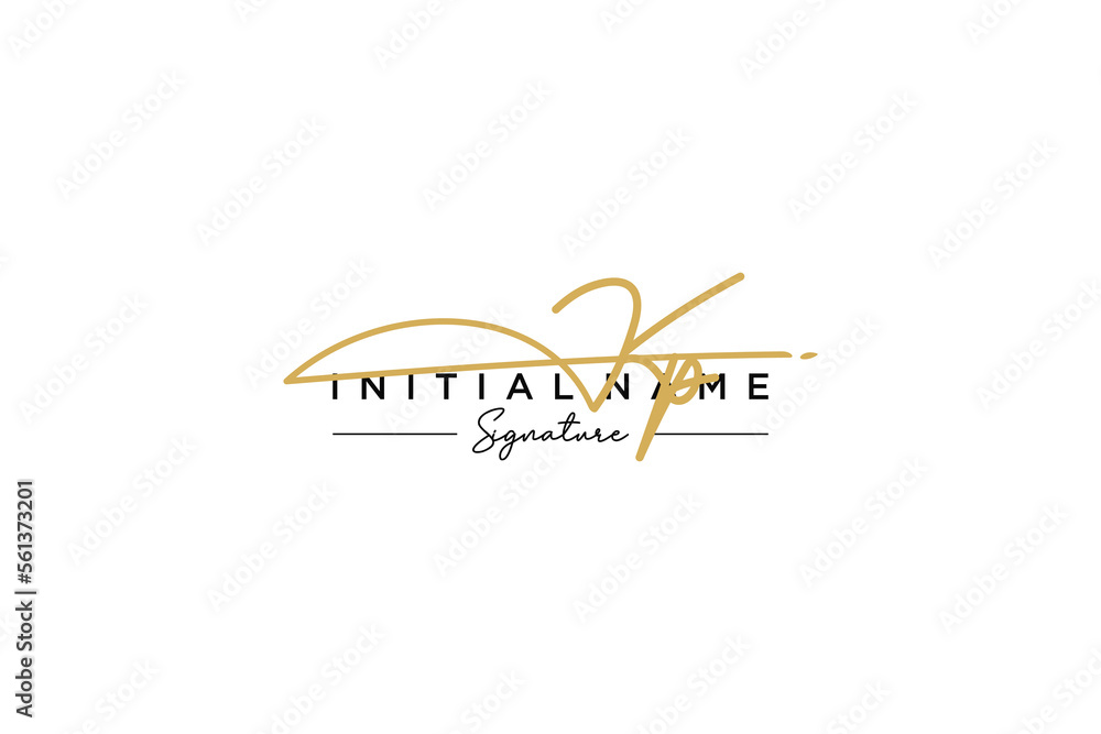 Initial KP signature logo template vector. Hand drawn Calligraphy lettering Vector illustration. Initial KP signature logo template vector. Hand drawn Calligraphy lettering Vector illustration.