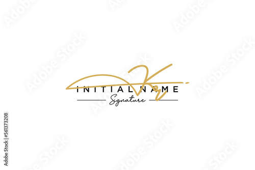 Initial KR signature logo template vector. Hand drawn Calligraphy lettering Vector illustration.