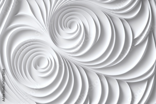 White abstract patterned background, created by a neural network, Generative AI technology photo