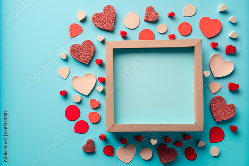 Wallpaper Mural frame with hearts Torontodigital.ca