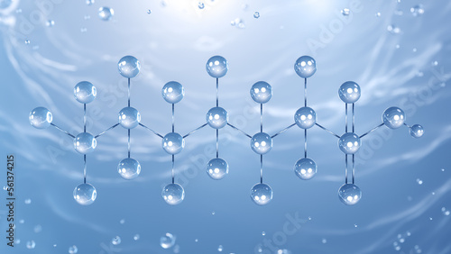 Leinwand Poster Perfluorohexanesulfonic acid molecular structure, 3d model molecule, PFHxS, stru