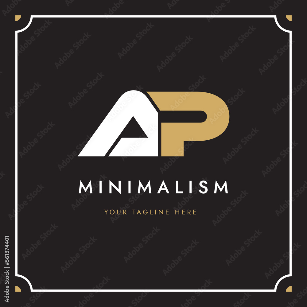 Letter A and P Minimalist Logo, Premium initial letter AP logo design ...