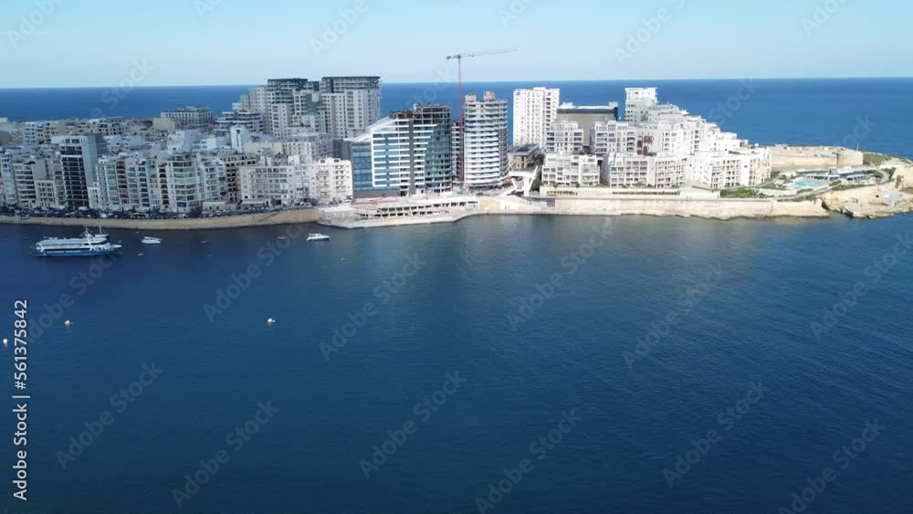 aerial view of the city in Malta aerial view of the city in Malta