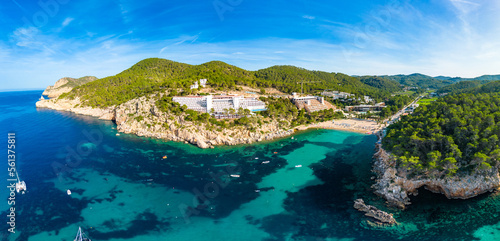 Beach of Port Sant Miquel, Ibiza island in Spain © Martin Valigursky