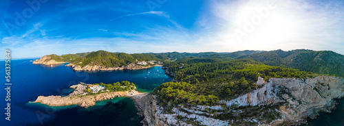 Beach of Port Sant Miquel, Ibiza island in Spain