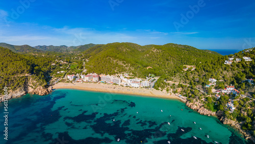 Wallpaper Mural Ibiza, Balearics, Spain - Cala de San Vincente or Sant Vincent, bay with beach Torontodigital.ca