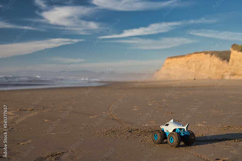 Remote Control Monster Truck on the Sand Remote Control Monster Truck on the Sand