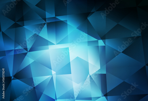 Dark BLUE vector low poly background.