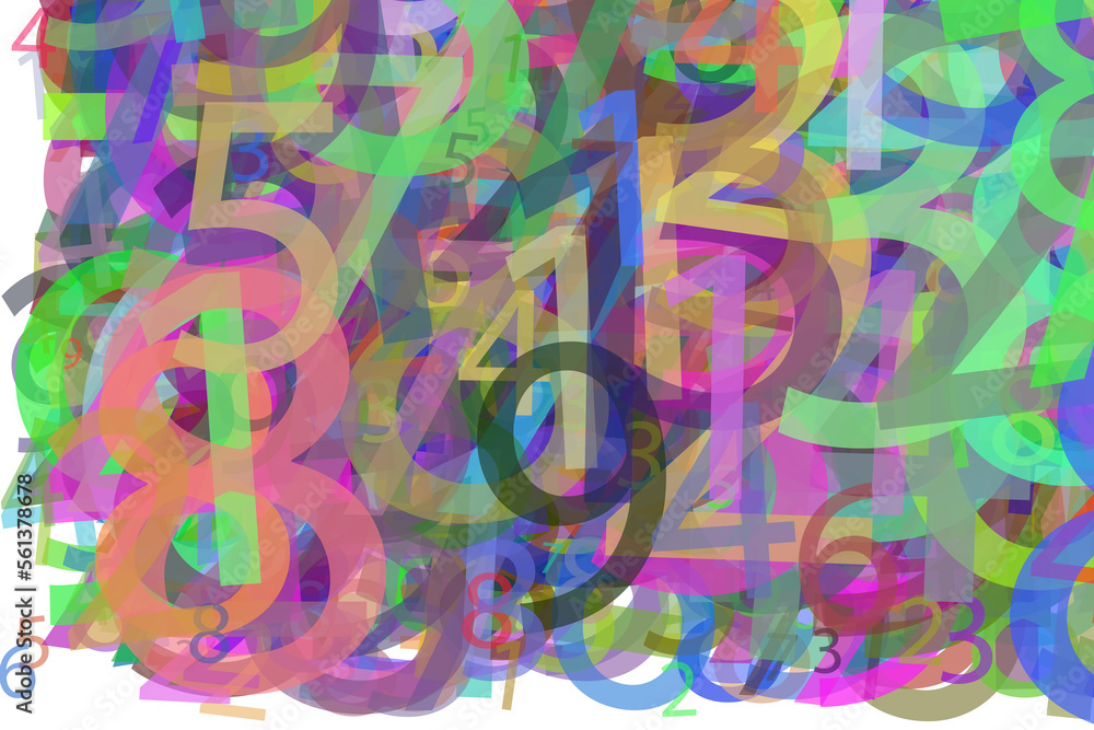 colorful numbers counter design art colorful numbers counter design art
