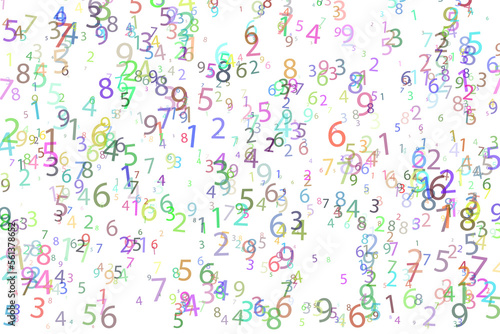 Wallpaper Mural colorful numbers counter design art Torontodigital.ca