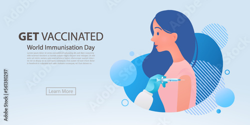 Leinwand Poster World Immunization Day concept