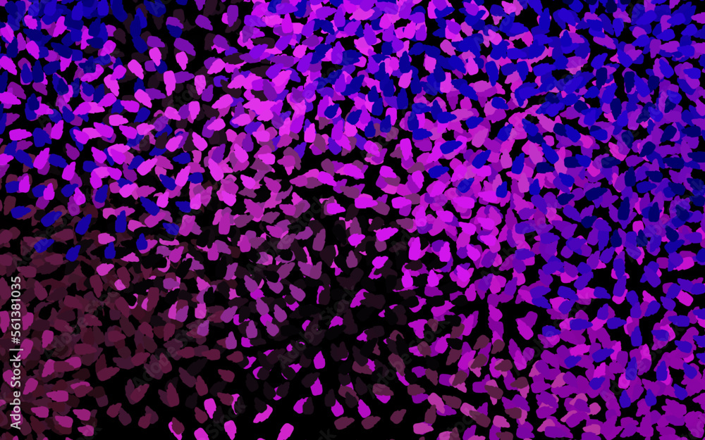 Fototapeta premium Dark Purple, Pink vector pattern with random forms.