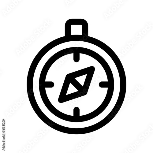 Free Download compass linear vector icon, vector illustration - GFXLoad