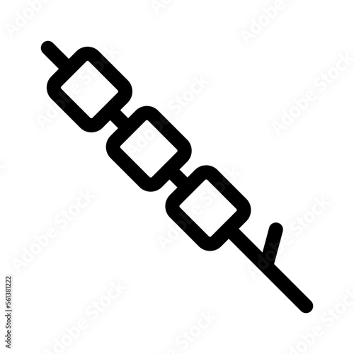 marshmallow linear vector icon, vector illustration