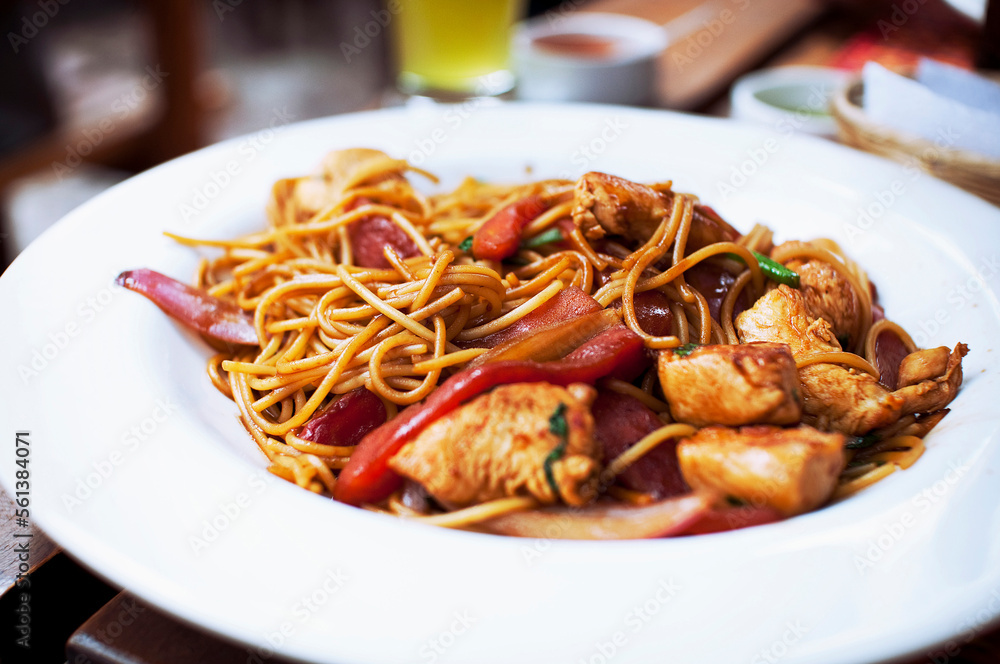 Stir fry in the city of Cusco, Peru. Stir fry in the city of Cusco, Peru.