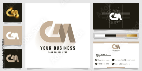 Letter CM or GM monogram logo