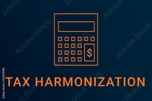 eurocurrency  text. Calculator symbolizes economy. eurocurrency  logo on dark background. Illustration eurocurrency . Financial screensaver. Minimalist orange calculator photo