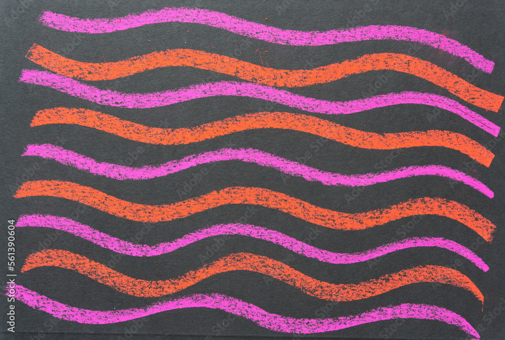 abstract background with wavy pink and orange lines