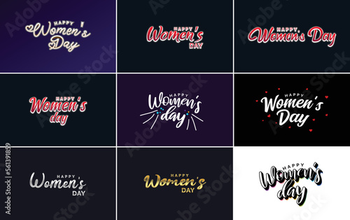 Set of cards with International Women's Day logo © Muhammad