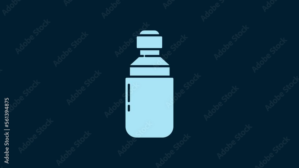 White Medical marijuana or cannabis leaf olive oil drop icon isolated on blue background. Cannabis extract. Hemp symbol. 4K Video motion graphic animation White Medical marijuana or cannabis leaf olive oil drop icon isolated on blue background. Cannabis extract. Hemp symbol. 4K Video motion graphic animation
