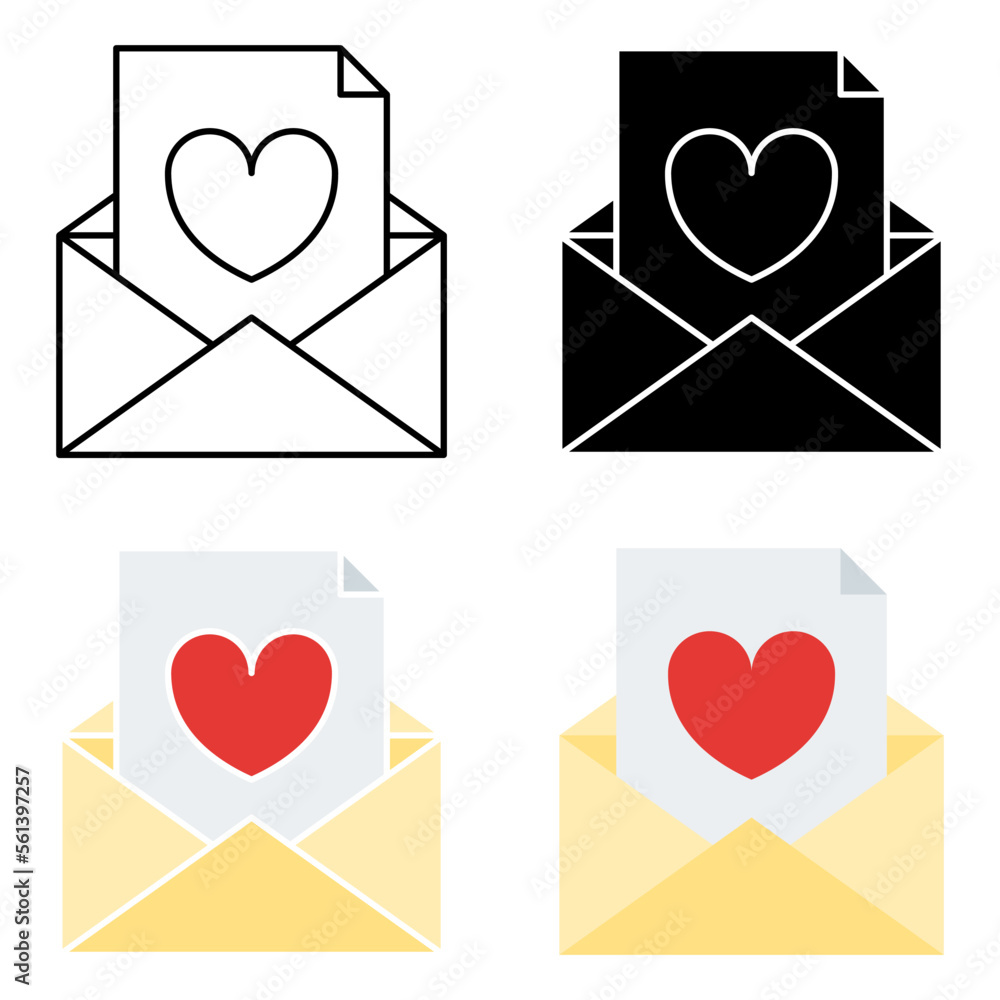 Letter in flat style isolated Letter in flat style isolated