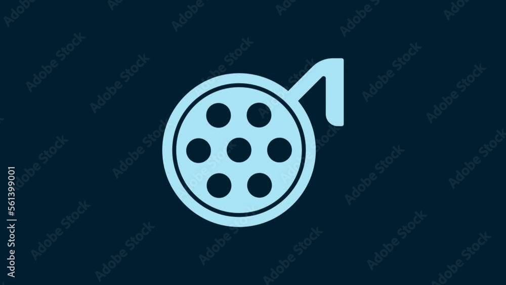 White Surgery lamp icon isolated on blue background. 4K Video motion graphic animation White Surgery lamp icon isolated on blue background. 4K Video motion graphic animation