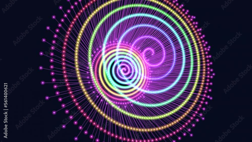 Futuristic neon vortex and spiral geometric shapes on dark space, motion abstract corporate, business and futuristic style background Futuristic neon vortex and spiral geometric shapes on dark space, motion abstract corporate, business and futuristic style background
