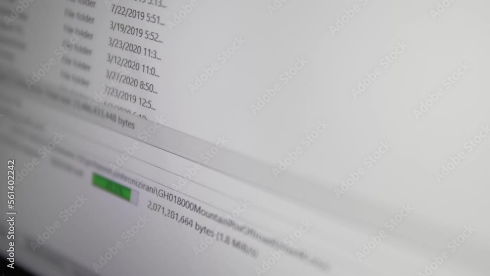 Screen of a modern digital device that displays file upload or download bar progress. Modern technologies.exchange or transfer of information.high speed internet, selective focus