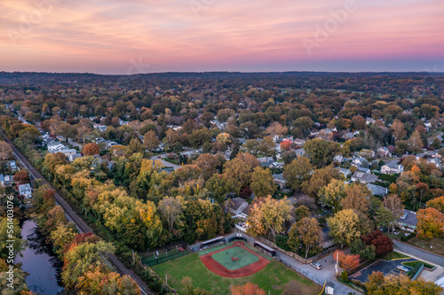 Aerial View of Williston Park Nassau County, Long Island