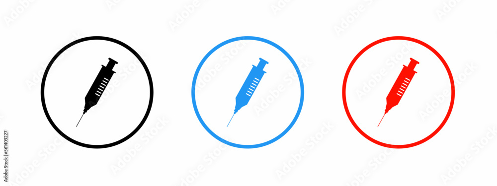 Syringe set. Vector illustration. Syringe set. Vector illustration.