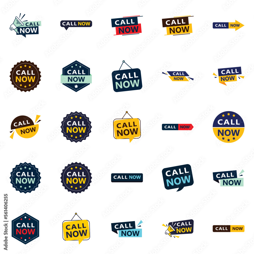 Call Now 25 Eye catching Typographic Banners for driving phone calls