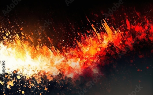 Impressionistic fire modern oil painting and sparkling wallpaper, color transitions, universe, volumetric lighting, sharp, hyperrealistic created with generative ai technology