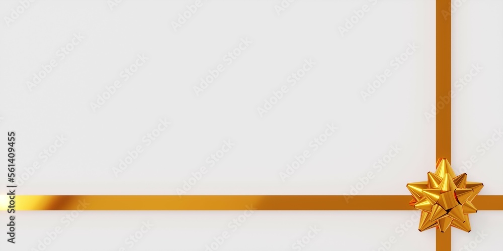 Shiny Metalic Gift Bow on white background (3D Rendering) Shiny Metalic Gift Bow on white background (3D Rendering)