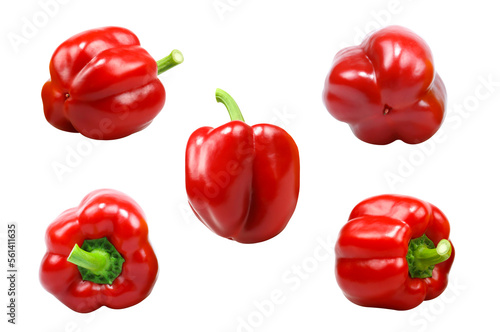 Fotografia, Obraz Colorful bell pepper isolated on transparent background png file