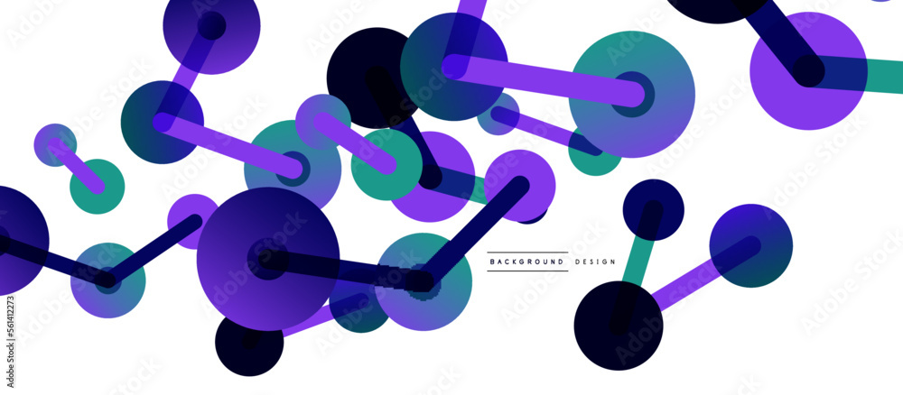 Line points connections geometric abstract background. Circles connected by lines. Trendy techno business template for wallpaper, banner, background or landing Line points connections geometric abstract background. Circles connected by lines. Trendy techno business template for wallpaper, banner, background or landing