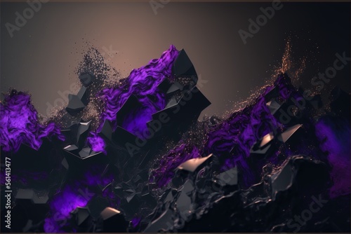 Structured modern Art with powerful colors, liquid color transitions and polygonal structures, universe, volumetric kighting, sharp, hyperrealistic created with generative ai technology 
