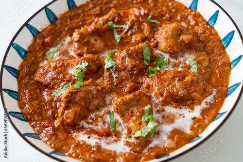 chicken tikka masala spicy curry meat food photo