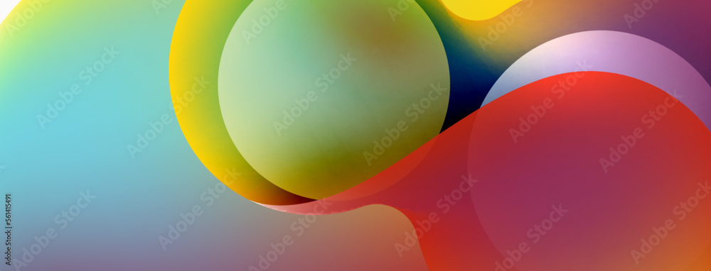 Fluid abstract background. Liquid color gradients composition. Round shapes and circle flowing design for wallpaper, banner, background or landing Fluid abstract background. Liquid color gradients composition. Round shapes and circle flowing design for wallpaper, banner, background or landing