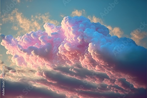 Structured pink cotton candy wallpaper, creative, color transitions, universe, volumetric lighting, sharp, abstract, hyperrealistic created with generative ai technology 