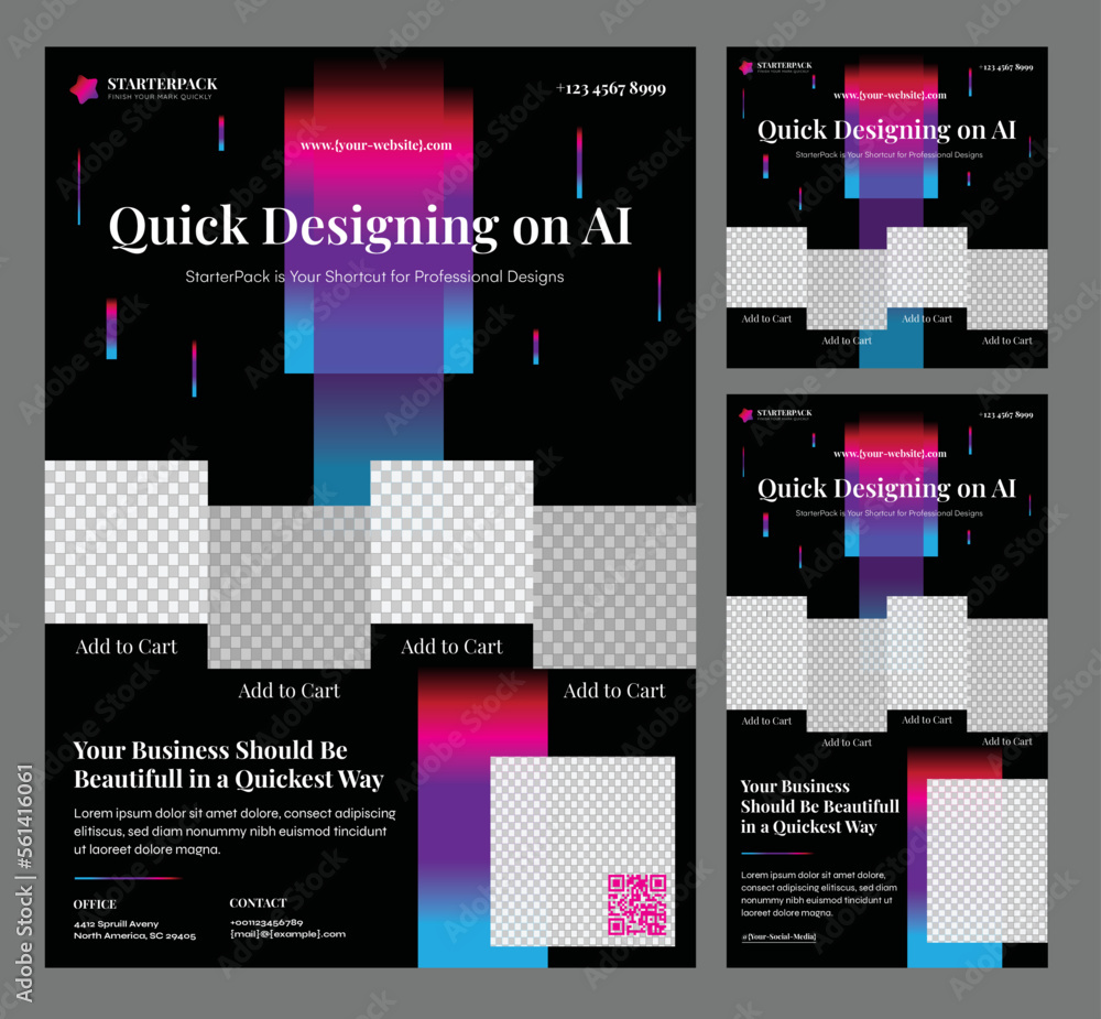 StarterPack for Quick Design Need - Modern lights designs for Flyer ...