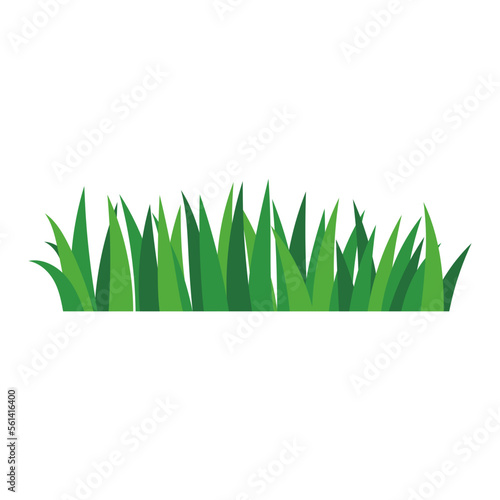 natural green grass bushes decorate environmental ecology cartoon scene photo